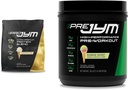 PRO JYM 45 Serveringer - Tahitian Vanilla Bean & Pre Jym Rainbow Sherbet, 30 Serveringer, Rainbow Sherbet, 1.8 Pound (Pack of 1)