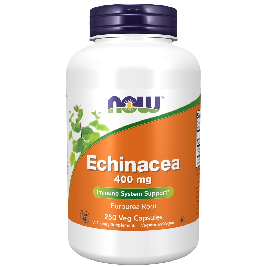 NU Kosttilskud, Echinacea (purpurea root) 400 mg, immunsystem support *, 250 Veg kapsler