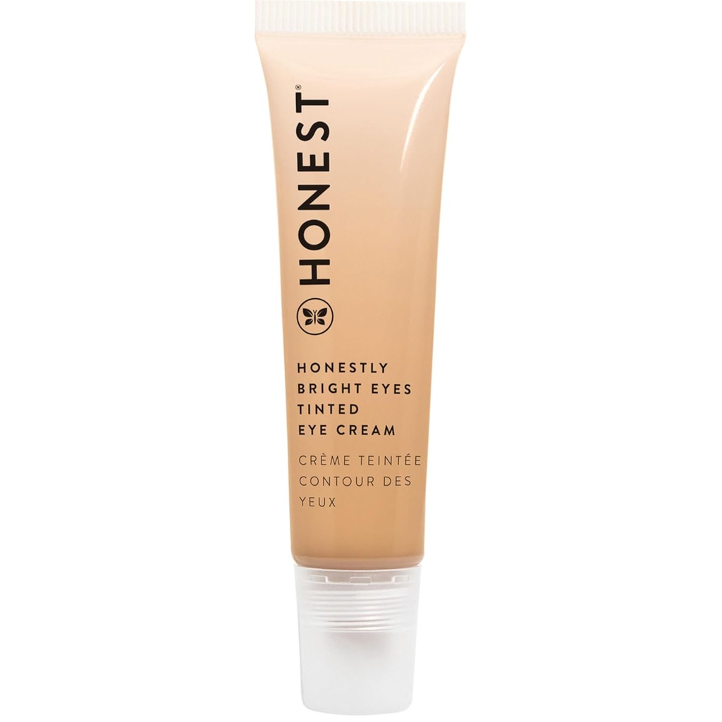 Ærlig skønhed ærligt Bright øjne tonet Eye Cream # 124; Brightens + Diffuses Dark Circles # 124; Hyaluronic Acid + Squalane # 124; EWG Verified, Vegan + Cruelty Free # 124; Sandstone, 0.5 fl oz