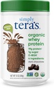simpelthen tera 's Organic Whey Protein Powder - Græs Fed Whey Protein Powder uden kunstige sødestoffer, ren, ikke-GMO, Glutenfri - mørk chokolade, 12 Oz.