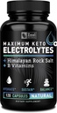 Keto Electrolyte Supplement (120 kapsler) Maksimum Keto Electrolytes Supplements Pills w Pink Himalayan Salt, B Vitamin, Magnesium og Kalium Supplement - Salt Pills & Electrolyte Tablets