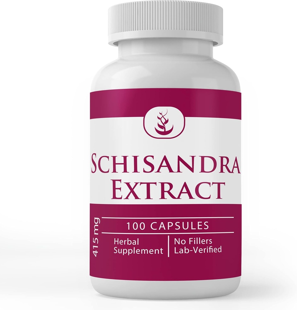 PURE ORIGINAL INGREDIENSER Schisandra Extract, (100 kapsler) Altid ren, ingen tilsætningsstoffer eller fyldstoffer, Lab Verified