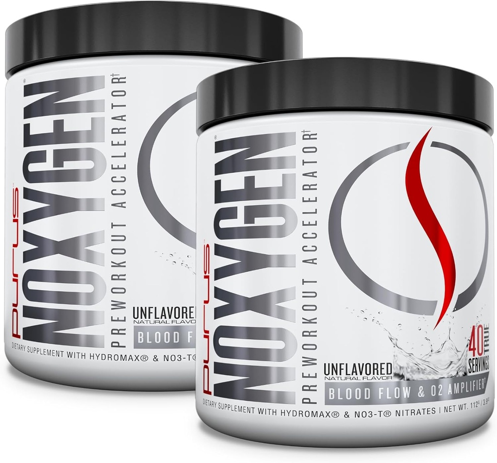 Purus Labs NOXYGEN Powder, 40 Servering (Unflavored), pakke med 2
