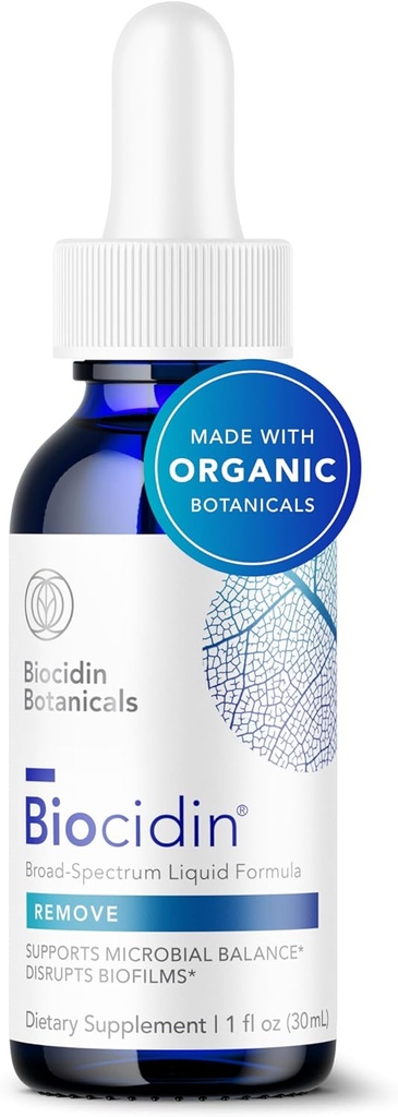 Biocidin Flydende Formel - Biofilamenter Buster & Broad- Spectrum Botanicals til Gut Detox Cleanse Support - fremmer mikrobiel balance, Gut Sundhed & Clearance af Uønskede Mikrober (1 Oz)