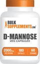 BulkSupplements.com D- Mannose Kapsler - D- Mannose Supplement, for Urinary Tract Support - Vegan & Gluten Free, 3 Kapsler pr Servering (2000mg), 180 Greve (pakke med 1)