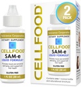 Cellfood SAM- e Flydende Formel + - 1 fl oz, Pakke med 2 - Nemmere Absorption & Bedre Biotilgængelighed - Gluten Free, Non- GMO - 60- Day Supply