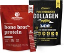 Bone Broth Protein Powder Packets + Collagen Peptider Powder Travel Packets (Type I, III)