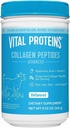 Vital Proteins Grass Fed Collagen Powder Supplement Hydrolyserede Peptider med Hyaluronsyre og C-vitamin - non-GMO, Dairy & Gluten Free Unflavored, 9.33oz
