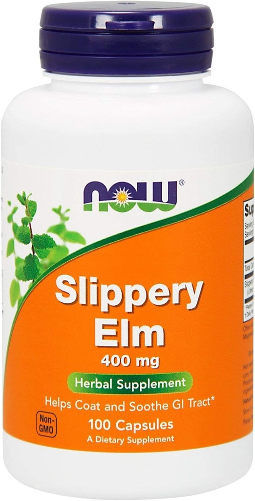 Slippery Elm, 400 mg, 100 Caps by Now Foods (pakke med 3)