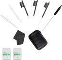 Pitunry 52-Piece hørelse Støtte Rengøring Kit Tilbehør Bærbart Hørestøtte Sag Pocket Størrelse med Rengøring Børst Værktøj, Tør Kapsler, Lydviskere, Deer Velvet klud og Hørestøtte Rejse Sag Medium