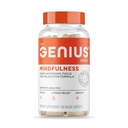 The Genius Brand Genius Mindfulness - Brain Health Supplement - Understøtter sunde Mindsets - Rolig, Energi, Memory & Focus Support - Ashwagandha, NeuroFactor & Mere - 30 Veggie Pills
