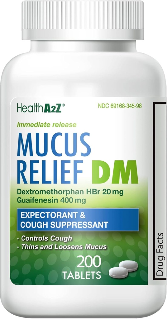 HealthA2Z ® Mucus Relief DM Note 124; Dextromethorphan HBr 20mg
