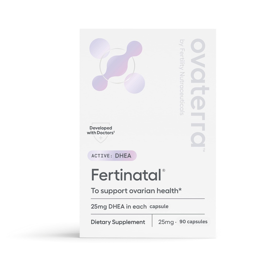 Mikroniseret DHEA Kvindelig naturlig plant- baseret fertilitet Supplement 90- 25 mg kapsler - 28 dages forsyning