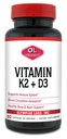 Olympian Labs Vitamin K2 + D3, 60 Servere, Understøtter immunsystem, ben og hjerte support, 60 Vegan kapsler