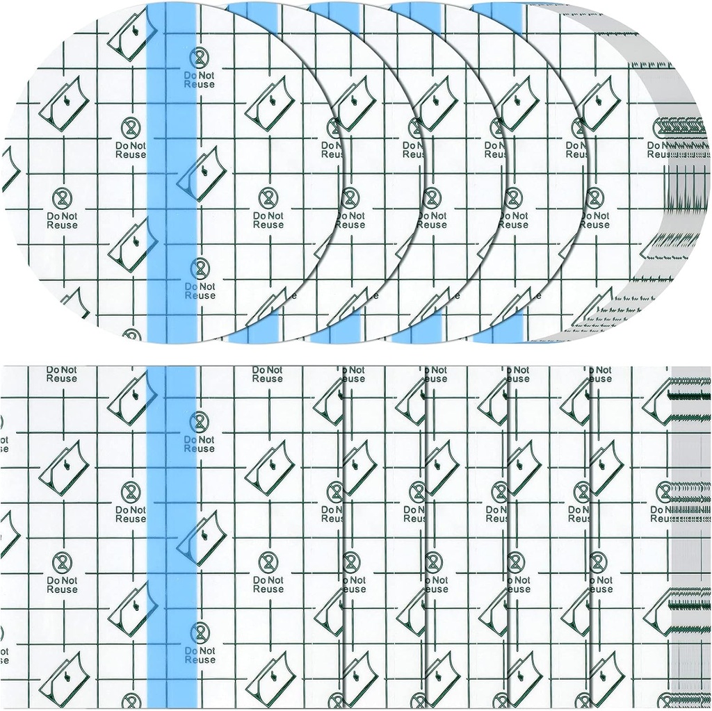 50 stykker vandtæt vedhæftede bandager Transparent Stretch bandager Beskyttende Clear Films Dressing Tattoo Cover Dressing Tape til Bruser Svømning (4 x 4 tommer)