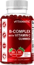 Vitamin B Complex Gummies med C-vitamin & Inositol - Natural Strawberry Flavor - 60 Gummies (1 flaske)