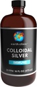 Earth Clinic ® Kolloid Sølv 20 PPM, 16oz (473mL), Stor Amber glasflaske - immunforsvar