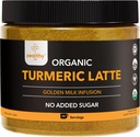 Økologisk gurkemeje Latte Powder - USDA Certified, Ingen tilsat sukker gurkemeje tillæg med Ceylon kanel, Sund Liv, 45 Servering