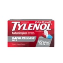 Tylenol Extra Strength Acetaminophen Rapid Release Gels, Pain Reliever & Fever Reducer, Gelcaps med Laser- Boret Holes for Fast Release, Dal på Mave, 500 mg Per Gelcap, 100 Count OTC Medicine