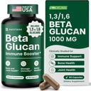 Nutriana Beta Glucan Kosttilskud 1000mg - 1,3 / 1,6D Beta Glucan Kapsler til immunstøtte - Natural Beta Glucan Fiber Supplement - 60 Veggie Kapsler (60 Tæl, Uden smag)
