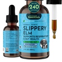 Animal Essentials Slippery Elm - Urteudtræk til hunde og katte, fremmer sund fordøjelse, tarmfunktion, Certified Organic Urts, Alle naturlige, respiratoriske sundhed, flydende formel - 2 Fl Oz