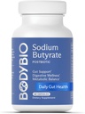 BodyBio Butyrate - Postbiotisk for Gut Health, fordøjelsesstøtte, Bloat, Gas & Forstoppelse Relief, Leaky Gut Reparation - Natrium + Butyric Acid Supplement for GI Wellness