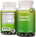 Thyreoideatilskud til kvinder og mænd - Thyreoideatilskud med jod, vitamin B12, Ashwagandha, Selenium og Zinktilskud, GMP Certificeret, Formuleret i USA, 60 kapsler (pakning med 1)