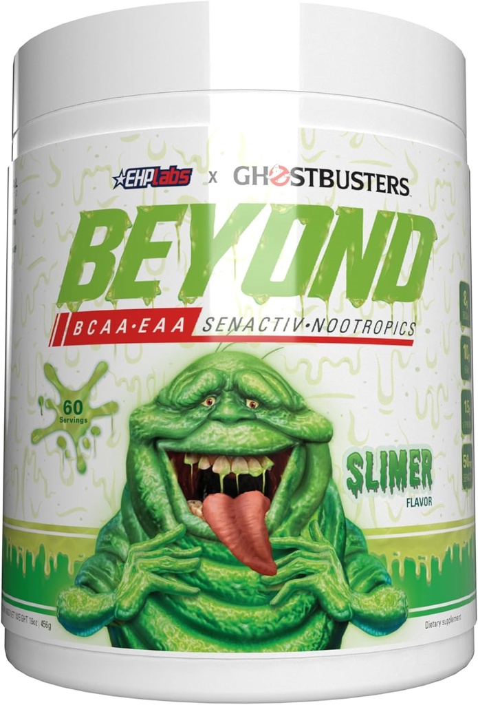 EHP Labs Beyond BCAA + EAA Powder - Muscle Recovery Aminosyrer supplement til mænd og kvinder, Sukker Gratis intrainterne workout BCAA & EAA, Post Workout Hydration Support, 60 Servering - Slimer Lime Flavor