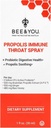 Bee and You Propolis and Probiotic Throat Spray med Ginger, immunforsvar, fordøjelsessygdomme, antioxidanter, Keto, Paleo, Gluten- Free, 1 Fl oz