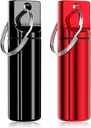 Nipichsha Pill Holder Keychain, Portable Pill Box til purse, Lille Pocket Travel Tablet Organizer sag med Keychain, Vandtæt Metal Tablet Medicin flaske til rejser, Rød & Sort