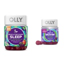 OLLY Muscle Recovery Sleep Gummies med Melatonin, Tart Cherry & Vitamin D, Forstoppelse Relief Gummies med Rabarber, Prunes & Amla - 40 & 30 Tæl