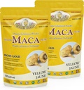 Inca 's Gold Organic Yellow Maca Gelatinized Root Powder for Family - Adaptogen Understøtter Body' s Samlet Vitallity, Immunsystem, Hukommelse og Learning- 100% Pure Maca fra Junin Peru - 454g (Pack of 2)