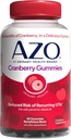 AZO Cranberry Urinary Tract Health Gummies Kosttilskud 2 Gummies = Glas Cranberry Juice Hjælper Rense Beskyt naturlige Berrylicious Flavor Gummies, Non-GMO, 40 Greve