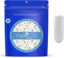 Capsulin Farvet Størrelse 00 Tom Vegan Kapsler - 5000 Tomme Veggie Pill Kapsler - DIY vegetabilsk Kapsel Fyldning - Tomme Caps - Kosher og Halal Certified - Non-GMO Certified (hvid)