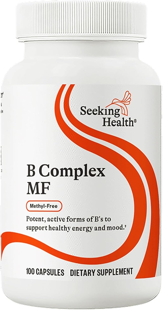 Søg sundhed B Complex MF - vitamin B Complex med folat, Niacin, & Folinsyre - Support Energy & Immunsystem Sundhed med B vitaminer - 100 kapsler
