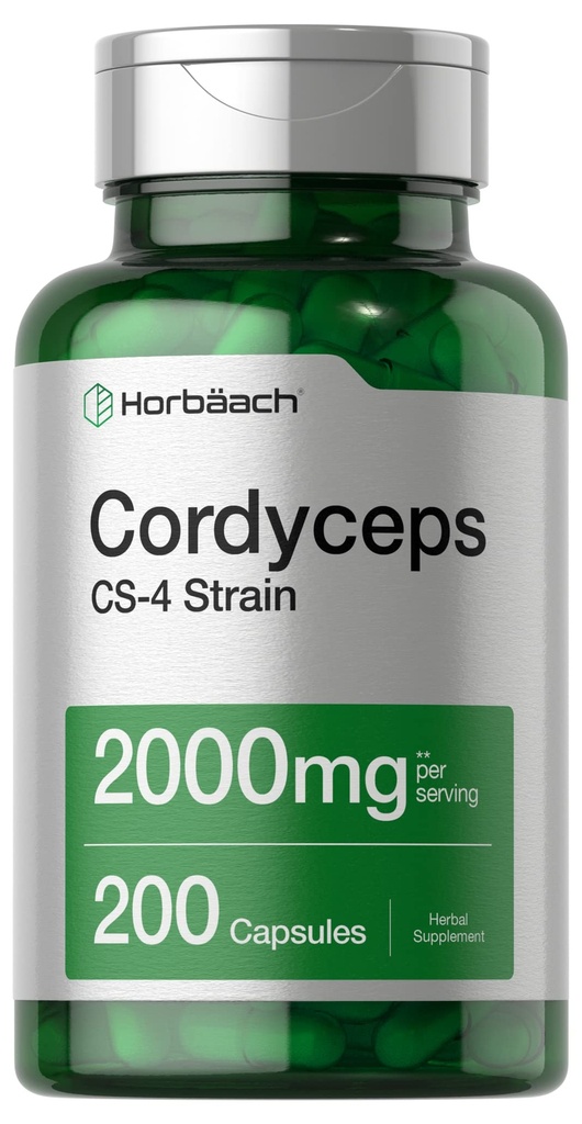 Horbäach Cordyceps Mushroom Capsules 2000mg