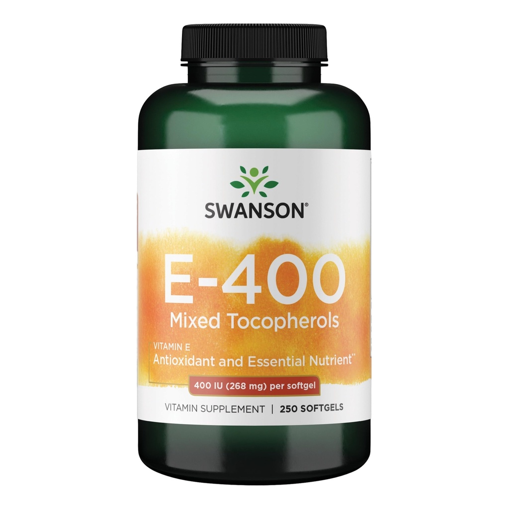 Swanson Vitamin E Blandede tocopheroler 400 Iu (268 milligram) 250 Sgels
