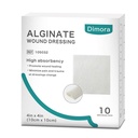 Dimora Calcium Alginate Sår Klædning, 4 "x 4" Patches, 10 Individuelle Steril Pads, Soft og stærkt Absorbent Klædning Gauze, Non- Stick polstring