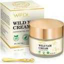 Organic Wild Yam Cream med rød kløver, fugtgivende creme til kvinder, Inkluderer Appliator (4 Ounce)
