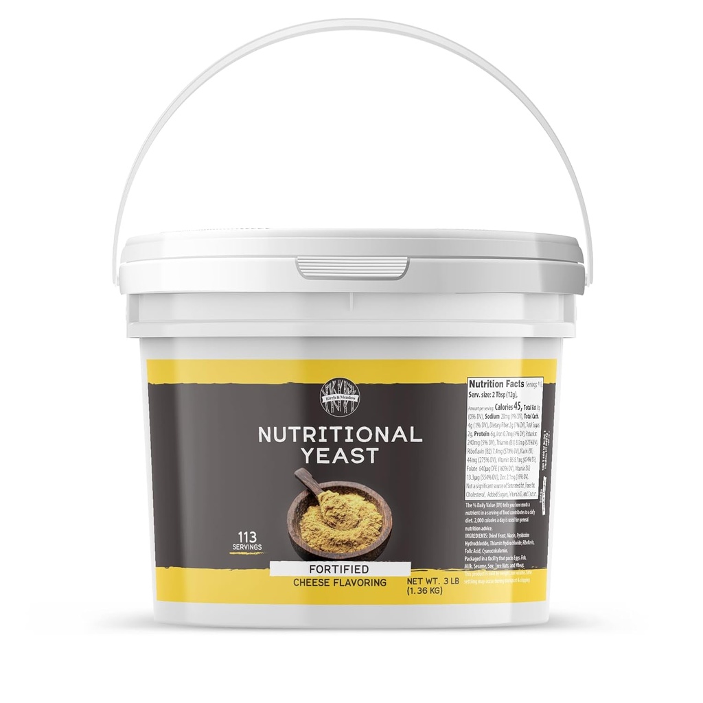 Birch & Meadow 1 Gallon of Nutritional Gær Flakes, Popcorn, Yummy Nooch