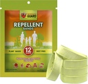Mosquito Guard Repellent Bands / Armbånd (12 Pack) Lavet med naturlige plante baserede ingredienser - Citronella, Lemongrass Oil. DEET Free