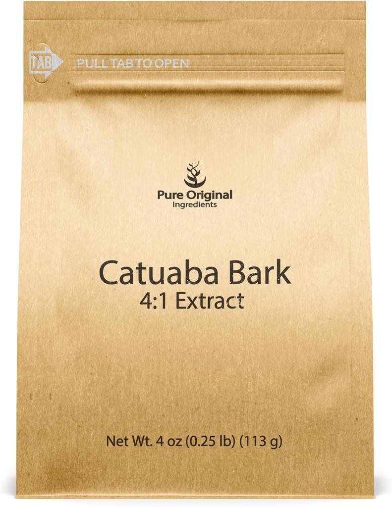 PURE ORIGINAL INGREDIENSER Catuaba Bark ekstrakt, 4 oz, 4: 1 ekstrakt, Fine Powder, Kosttilskud