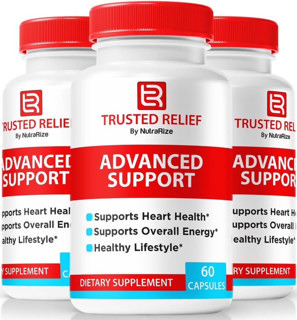 (3 Pack) Trusted Relief Kapsler, Official TrustedRelief Complete Support Pills, Alle naturlige Formel for Stable Levels & Sund cirkulation, Premium Supplement Anmeldelser (180 Kapsler)