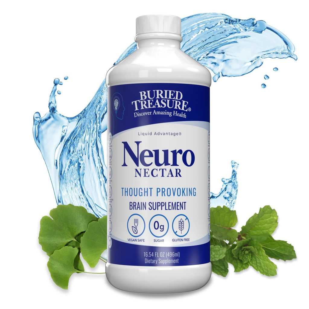 Begravet Treasure Neuro Nectar Memory og Mental Focus Supplement 16 oz