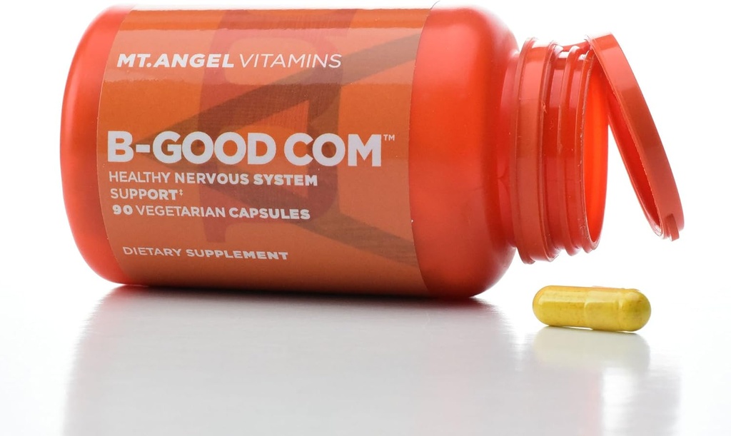Mt. Angel Vitaminer - BDTO Com (vitamin B kompleks), sund nervesystem support (60 vegetariske kapsler)