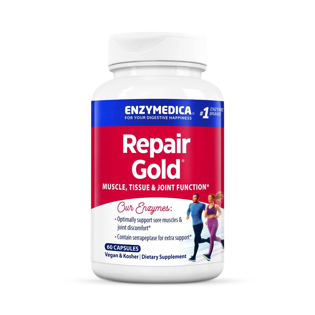 Enzymedica, Reparation Guld, Proteolytiske enzymer, Fælles Support, Fremme Muscle Recovery & Tissue Funktion, 60 Greve