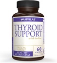 Thyreoideastøtte med jod, B12-vitamin og 12 andre væsentlige indholdsstoffer-Sund Thyreoidea, Happy Life. Revitaliser Metabolisme, Energi & Kognitiv Sundhed. 60 Kapsler