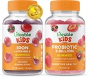 Levende jern & C-vitamin Kids + Probiotika 5 Millioner Kids, Gummies Bundle - Great Tasting, Vitamin Supplement, Gluten fri, GMO fri, Chewable Gummy
