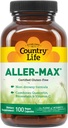 Country Life Aller- Max - Quercetin Kosttilskud med bromelain - Immunstøtte med C-vitamin, zink og botanisk blend - Certificeret Glutenfri, Vegan (100 greve (pakke med 1))