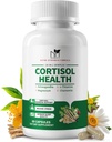 Cortisol Kosttilskud til kvinder / mænd - 10 i 1 Cortisol Manager Reducer Lavere Detox Balance med Magnesium, Ashwagandha, L- Theanine til stress, søvn, rolig, Mood Support - 60 kapsler til 30 dage